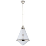 Gale Pendant - Polished Nickel / Seeded Glass