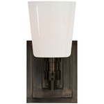 Bryant Single Wall Sconce - Bronze / White