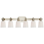 Bryant Bathroom Vanity Light - Polished Nickel / White