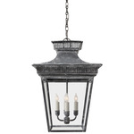 Elsinore Outdoor Pendant - Weathered Zinc / Clear