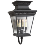 Elsinore Bracket Outdoor Wall Light - Black / Clear