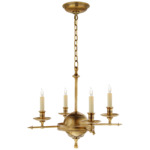 Leaf and Arrow Chandelier - Antique Burnished Brass
