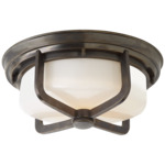 Milton Ceiling Light - Bronze / White