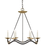 Choros Chandelier - Aged Iron / Antique Brass