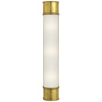 Oxford Bathroom Vanity Light - Antique Burnished Brass / Frosted