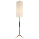 Frankfort Floor Lamp - Hand-Rubbed Antique Brass / Linen
