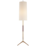 Frankfort Floor Lamp - Hand Rubbed Antique Brass / Linen