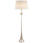 Dover Floor Lamp - Burnished Silver Leaf / Linen