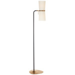 Clarkson Floor Lamp - Black / Brass / Linen