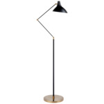 Charlton Adjustable Floor Lamp - Brass / Black
