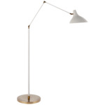 Charlton Adjustable Floor Lamp - Brass / Plaster White