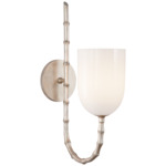 Edgemere Wall Sconce - Burnished Silver Leaf / White Glass