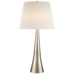 Dover Table Lamp - Burnished Silver Leaf / Linen