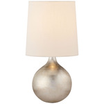 Warren Table Lamp - Burnished Silver Leaf / Linen