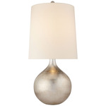 Warren Table Lamp - Burnished Silver Leaf / Linen