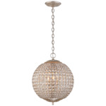 Renwick Chandelier - Burnished Silver Leaf / Crystal
