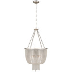 Jacqueline Chandelier - Burnished Silver Leaf / Clear