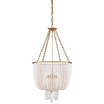 Jacqueline Chandelier - Hand-Rubbed Antique Brass / White
