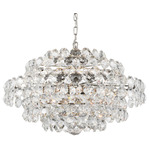 Sanger Chandelier - Polished Nickel / Crystal