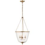 Pondview Pendant - Hand-Rubbed Antique Brass / Clear