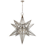 Moravian Star Pendant - Burnished Silver Leaf / Antique Mirror