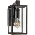 Fresno Framed Outdoor Wall Light - Aged Iron / Clear