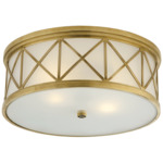 Montpelier Ceiling Light - Hand-Rubbed Antique Brass / Frosted