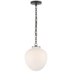 Katie Acorn Pendant - Bronze / White