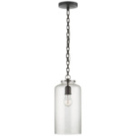Katie Cylinder Pendant - Bronze / Seeded