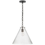 Katie Conical Pendant - Bronze / Seeded