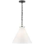 Katie Conical Pendant - Bronze / White