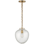 Katie Acorn Pendant - Hand-Rubbed Antique Brass / Seeded