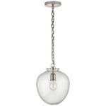 Katie Acorn Pendant - Polished Nickel / Seeded