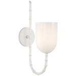 Edgemere Wall Sconce - Plaster White / White Glass