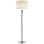 Riga Floor Lamp - Polished Nickel / Crystal / Linen