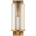 Truffaut Wall Sconce - Hand Rubbed Antique Brass / Clear