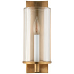 Truffaut Wall Sconce - Hand-Rubbed Antique Brass / Clear