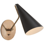 Clemente Wall Sconce - Hand Rubbed Antique Brass / Black