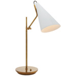 Clemente Table Lamp - Hand-Rubbed Antique Brass / White