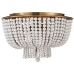 Jacqueline Ceiling Light - Hand Rubbed Antique Brass / White Acrylic