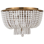 Jacqueline Ceiling Light - Hand-Rubbed Antique Brass / White Acrylic