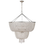 Jacqueline Chandelier - Burnished Silver Leaf / Clear