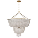 Jacqueline Chandelier - Hand-Rubbed Antique Brass / Clear
