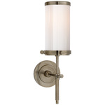Bryant Cylinder Wall Sconce - Antique Nickel / White