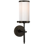 Bryant Cylinder Wall Sconce - Bronze / White