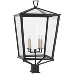 Darlana Outdoor Post Light - Bronze / Clear