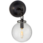 Katie Globe Wall Sconce - Bronze / Seeded