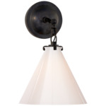Katie Conical Wall Sconce - Bronze / White