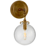 Katie Globe Wall Sconce - Hand-Rubbed Antique Brass / Seeded