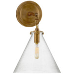 Katie Conical Wall Sconce - Hand-Rubbed Antique Brass / Seeded
